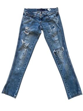 Miss Sixty jeans Style Shock ripped destroyed denim low rise slim straight 28